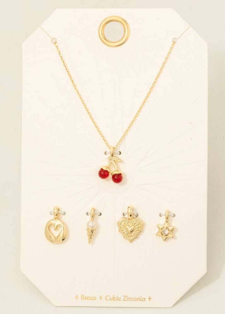 Cherry Swappable Pendant Necklace
