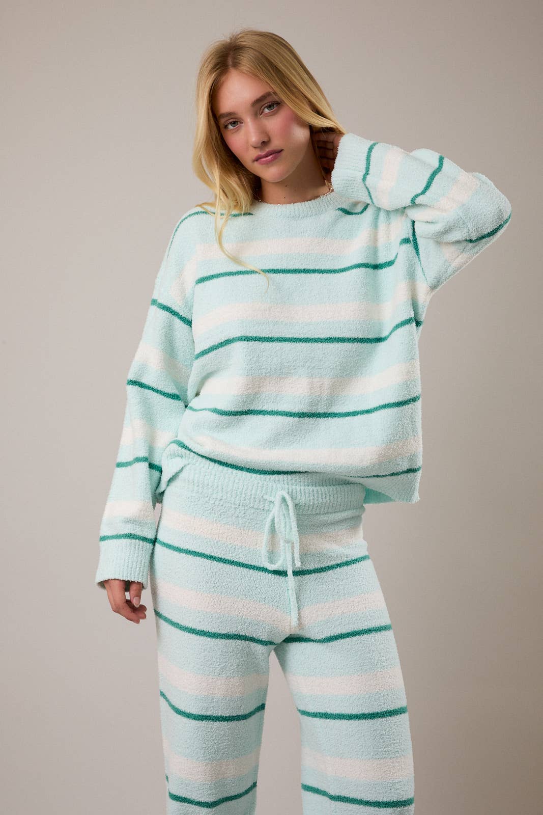 Stay Awhile Stripe Set | Mint + Pink