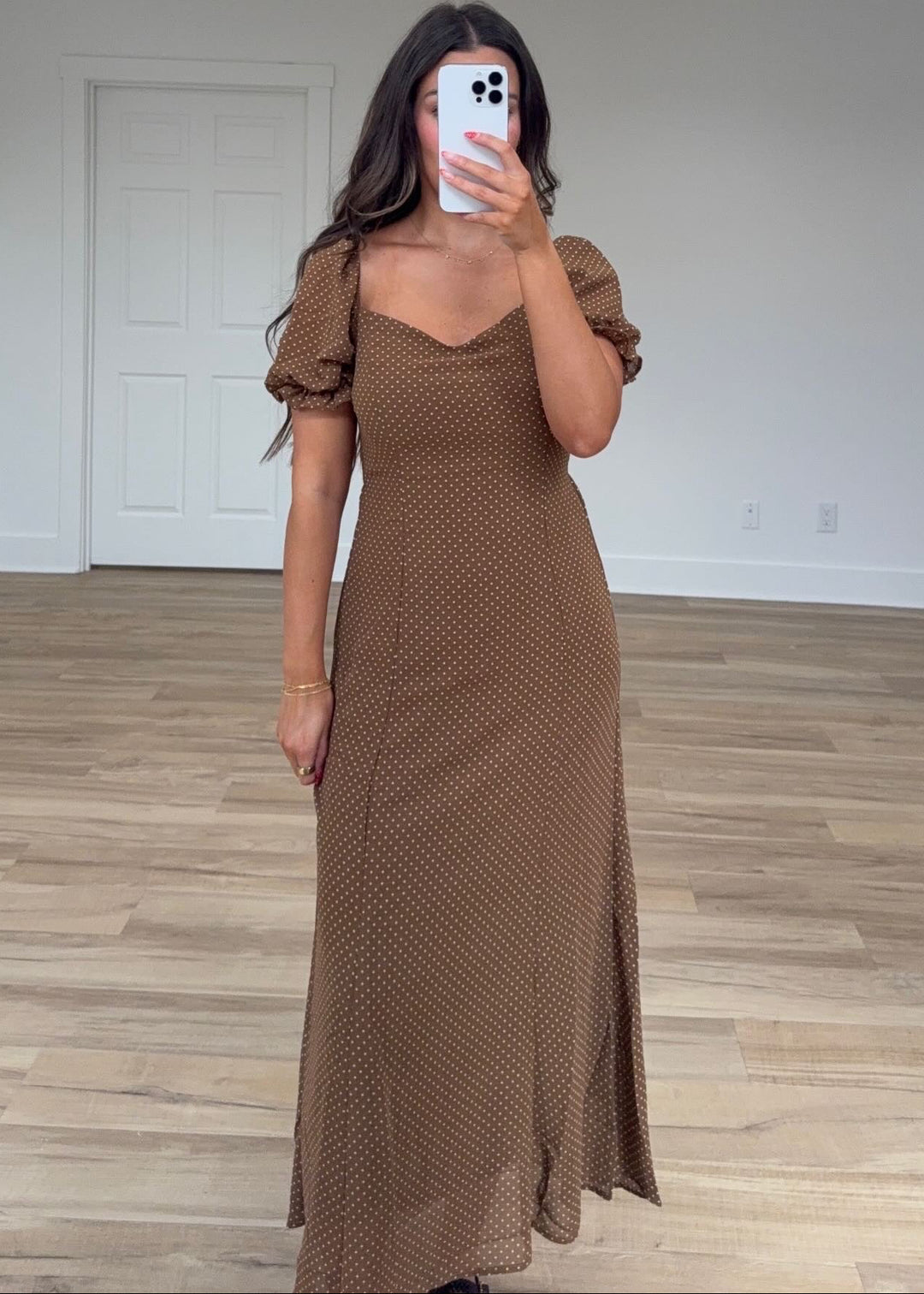 Darling in Dots Dress | Brown
