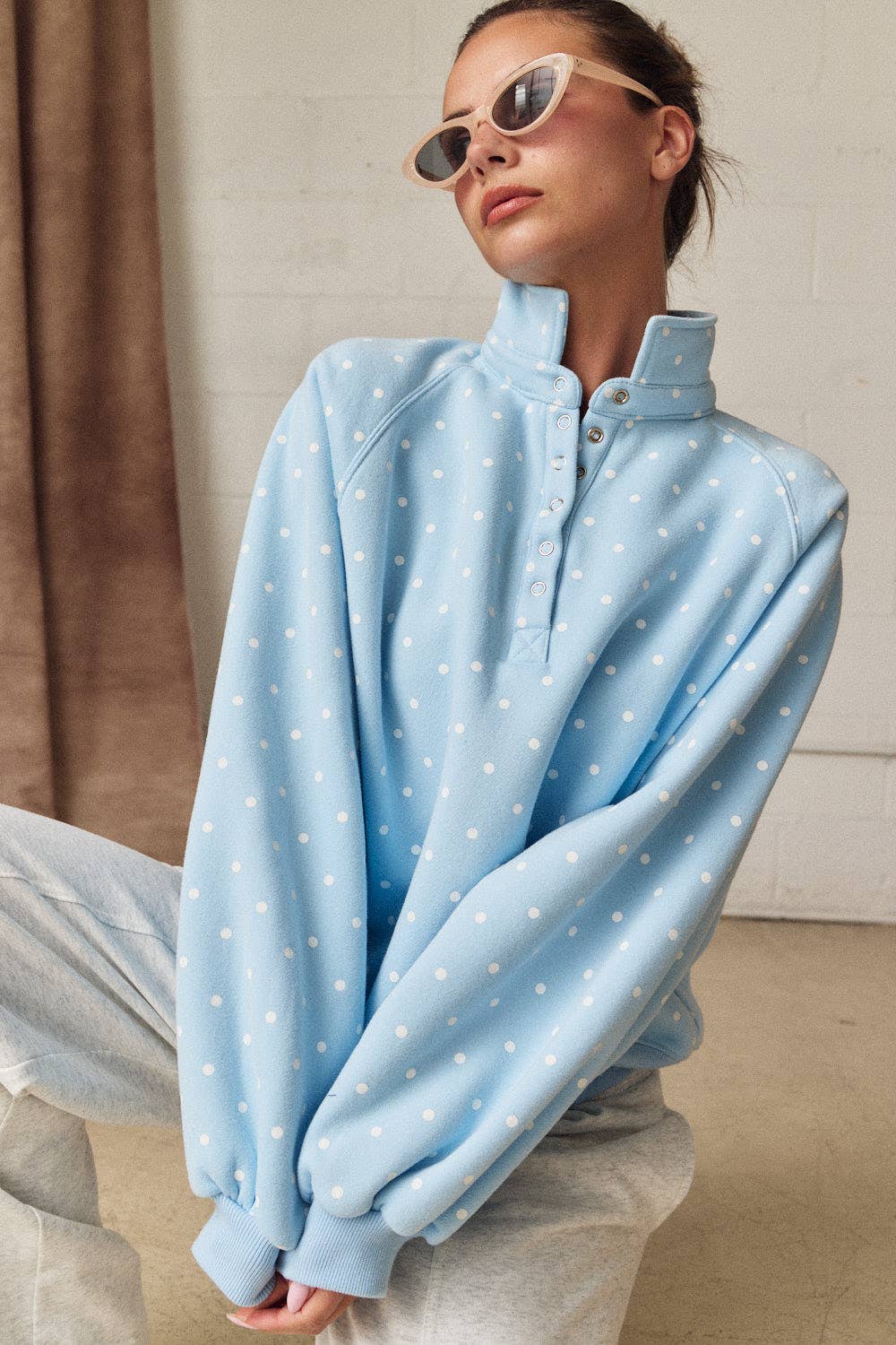 The Piper Polka Dot Button Down