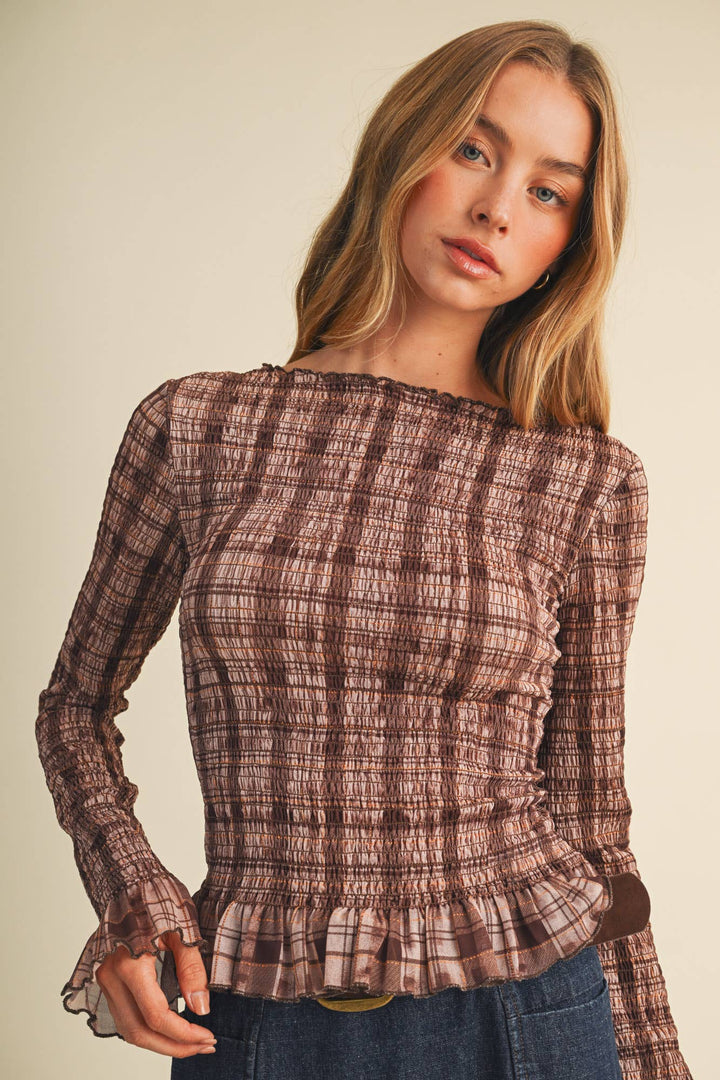 Presley Plaid Top