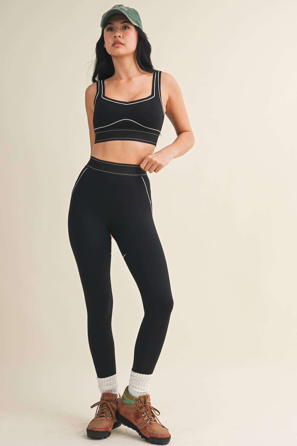 Align High Rise Contour Leggings | Pink + Taupe + Black