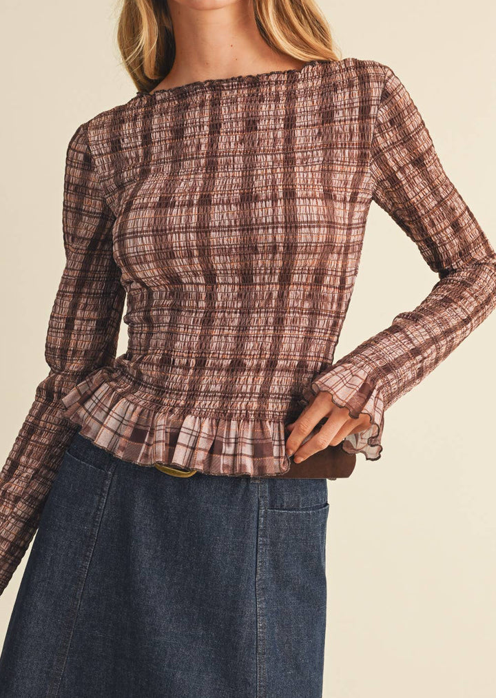 Presley Plaid Top