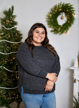 Load image into Gallery viewer, Comfy Cozy Sweater | Black | Curvy
