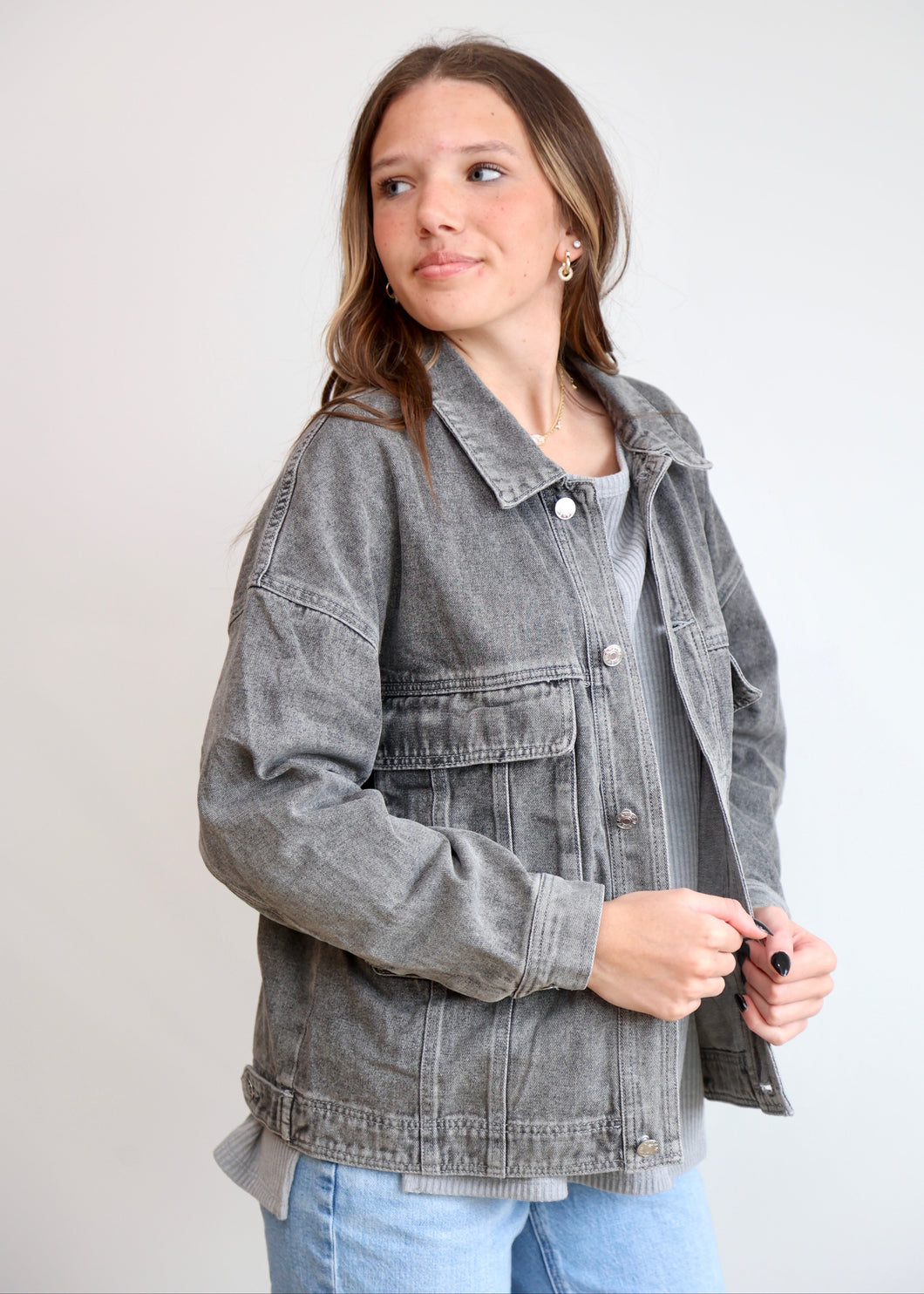 Gray Denim Jacket