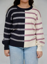 Load image into Gallery viewer, Stripe Colorblock Sweater Top
