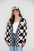 Load image into Gallery viewer, Check Mate Cardigan | Black | One Left
