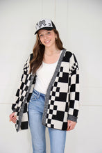 Load image into Gallery viewer, Check Mate Cardigan | Black | One Left
