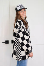 Load image into Gallery viewer, Check Mate Cardigan | Black | One Left
