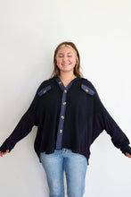 Load image into Gallery viewer, Waffle Knit Shacket | Navy
