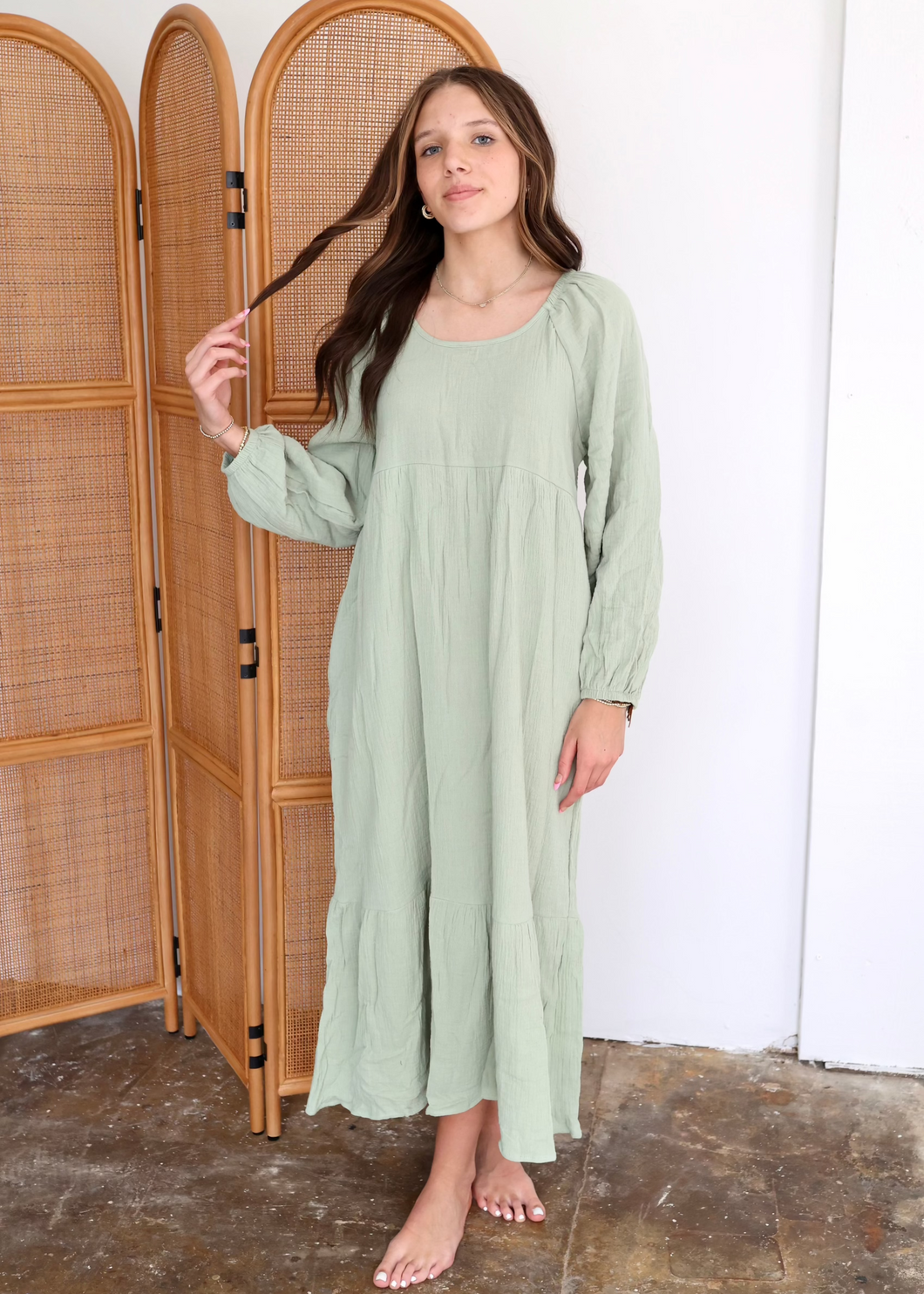 Made Ya Look Maxi Dress | Sage | One Left