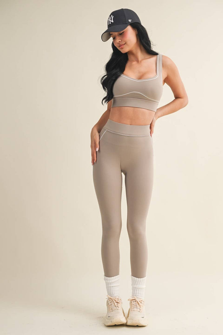 Align Sports Bra | Taupe, Pink, + Black