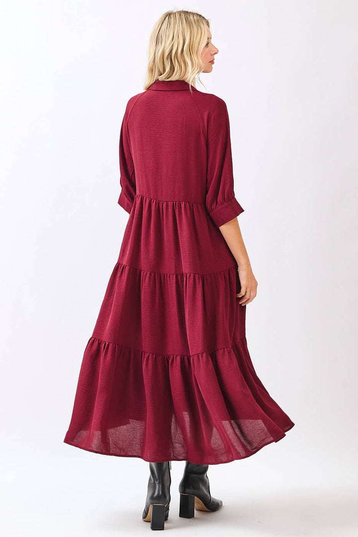 Willow Maxi Dress | Black + Wine