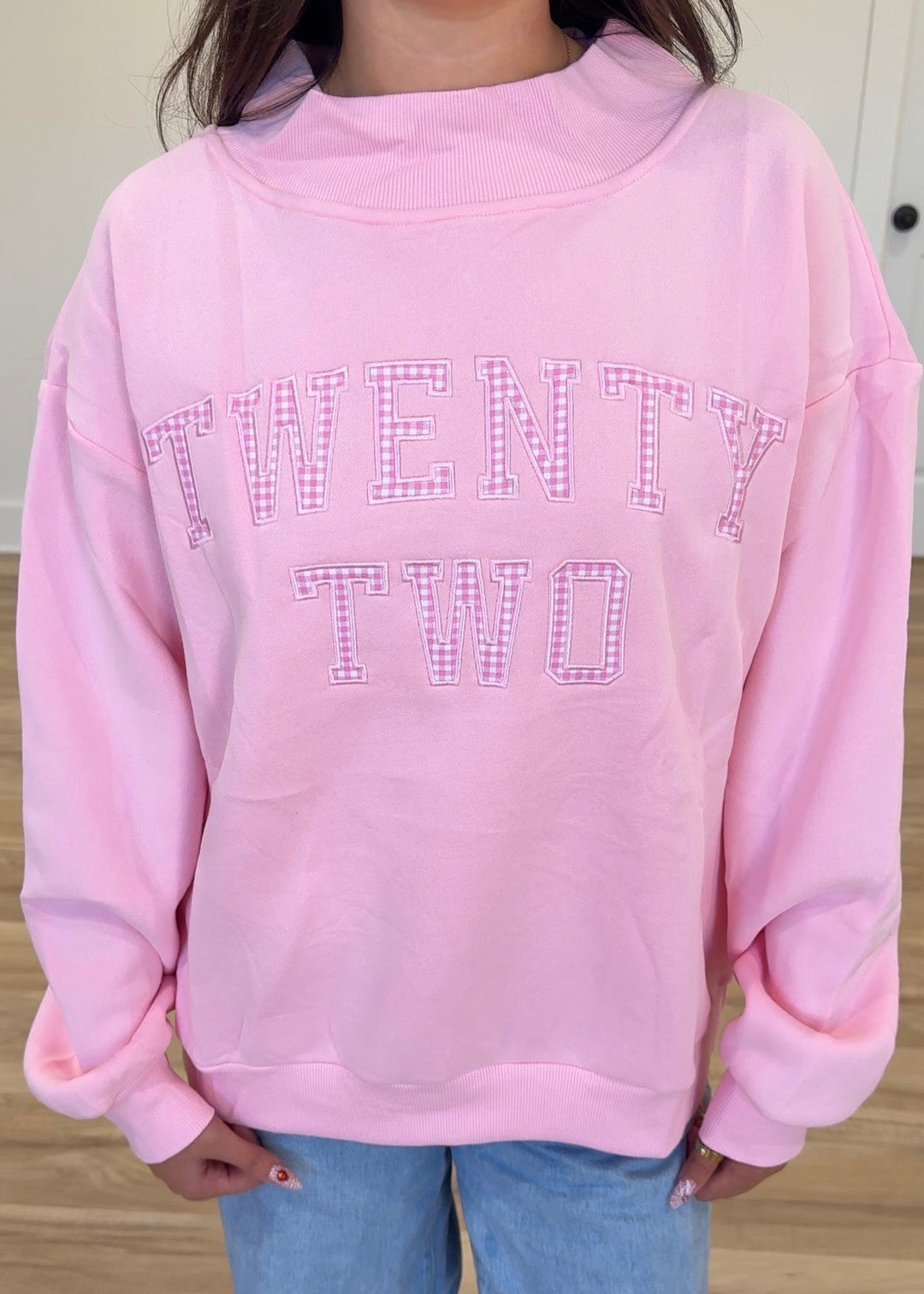Pink Twenty-Two Mockneck | Conley's Crews