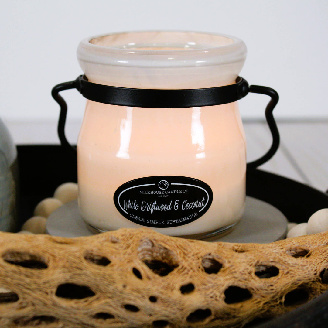 5 oz Cream Jar Candle: White Driftwood & Coconut