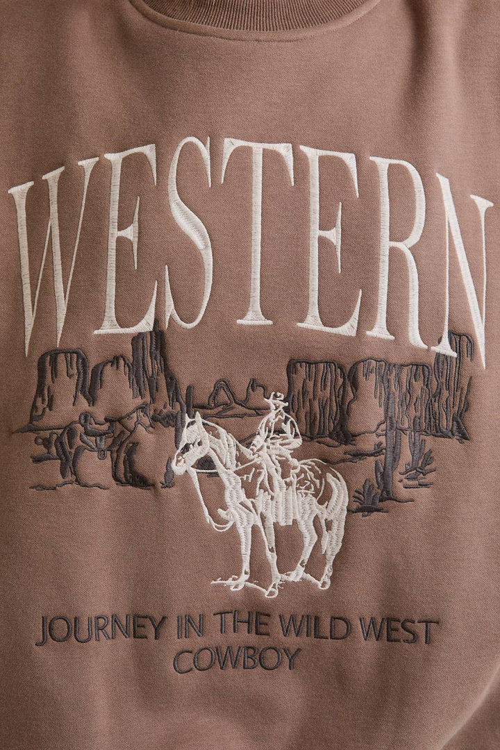 Western Crewneck | Mocha