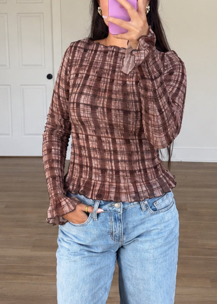 Presley Plaid Top