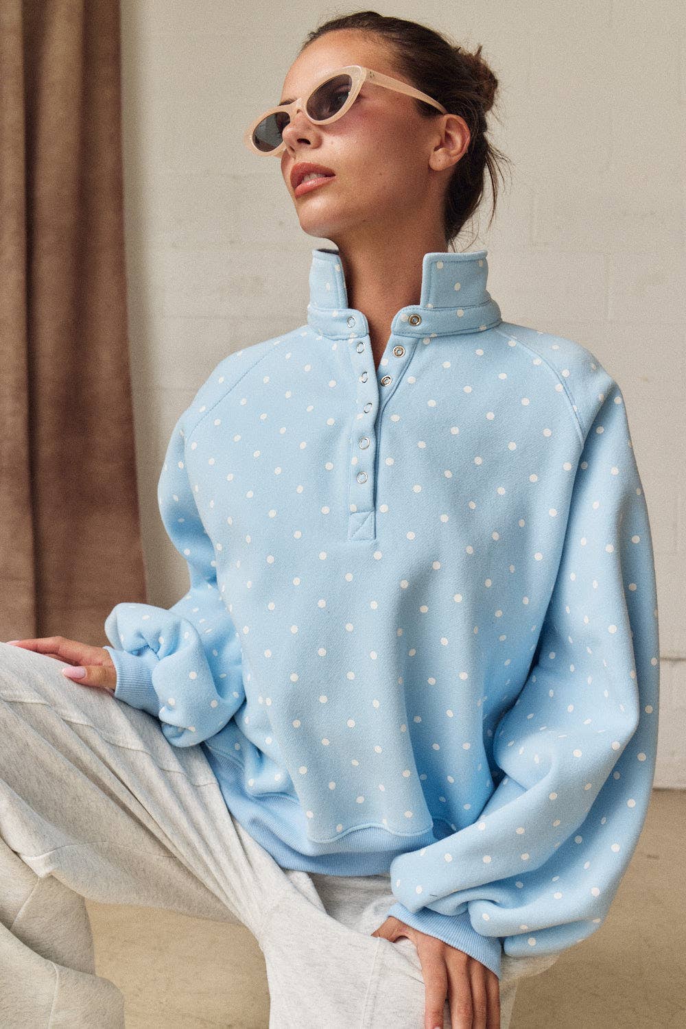 The Piper Polka Dot Button Down