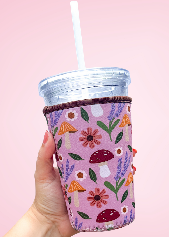 Mushroom Garden | Reusable Coffee Sleeve