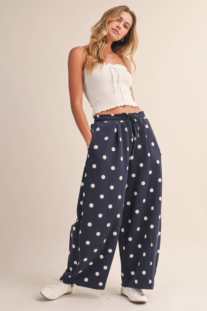 The Navy Spot Barrel Sweatpants