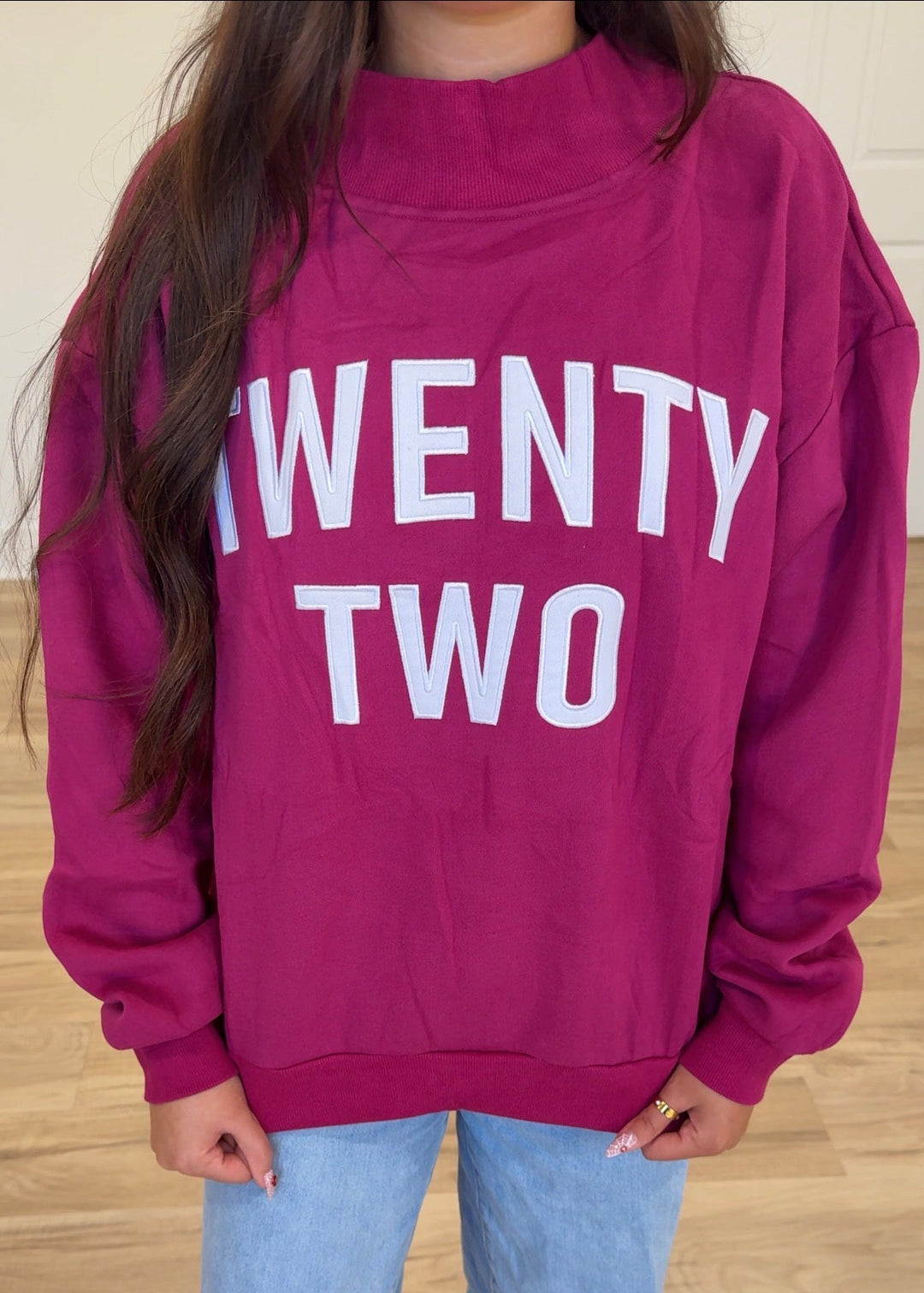 Burgundy Twenty-Two Mockneck | Conley's Crew