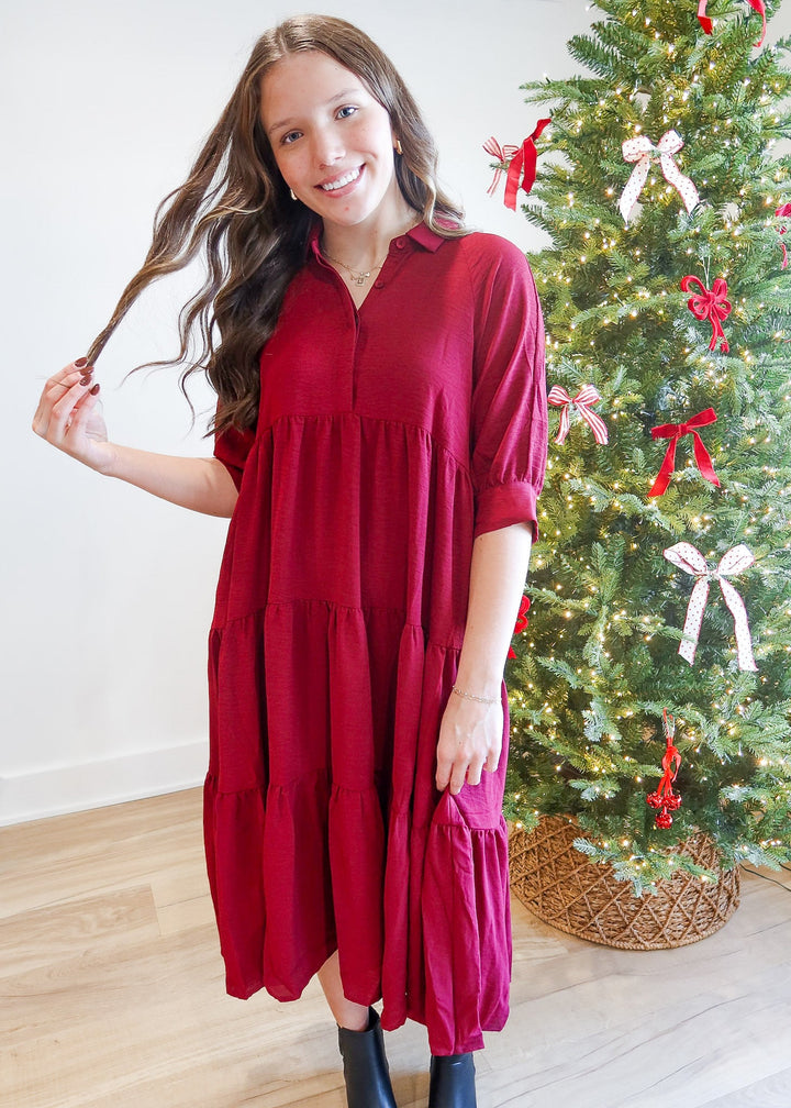 Willow Maxi Dress | Black + Wine
