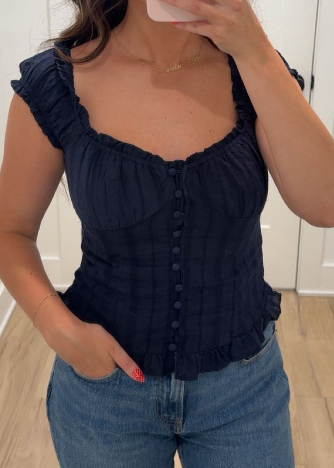 Deep Waters Top | Navy