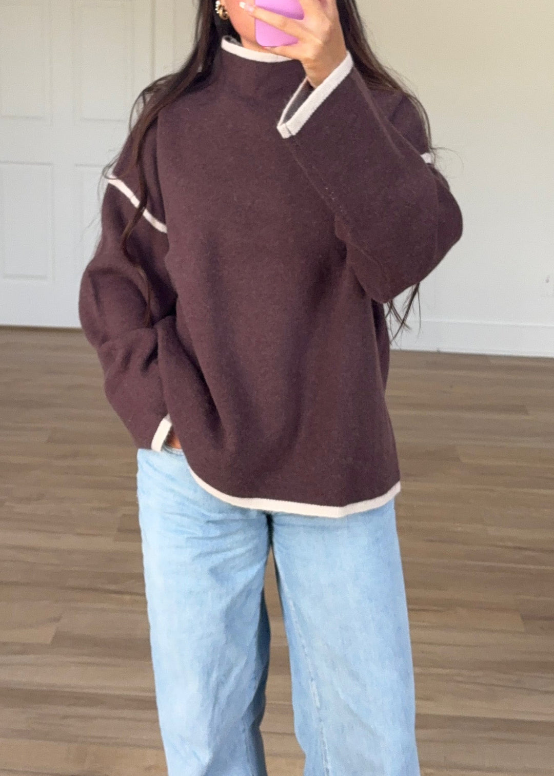 Cocoa Mock Neck Sweater