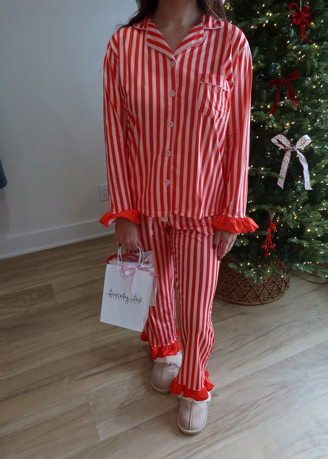 Peppermint Stripes Pajama Set