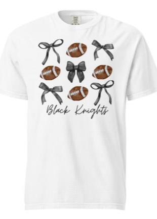 Footballs & Bows Tee | White