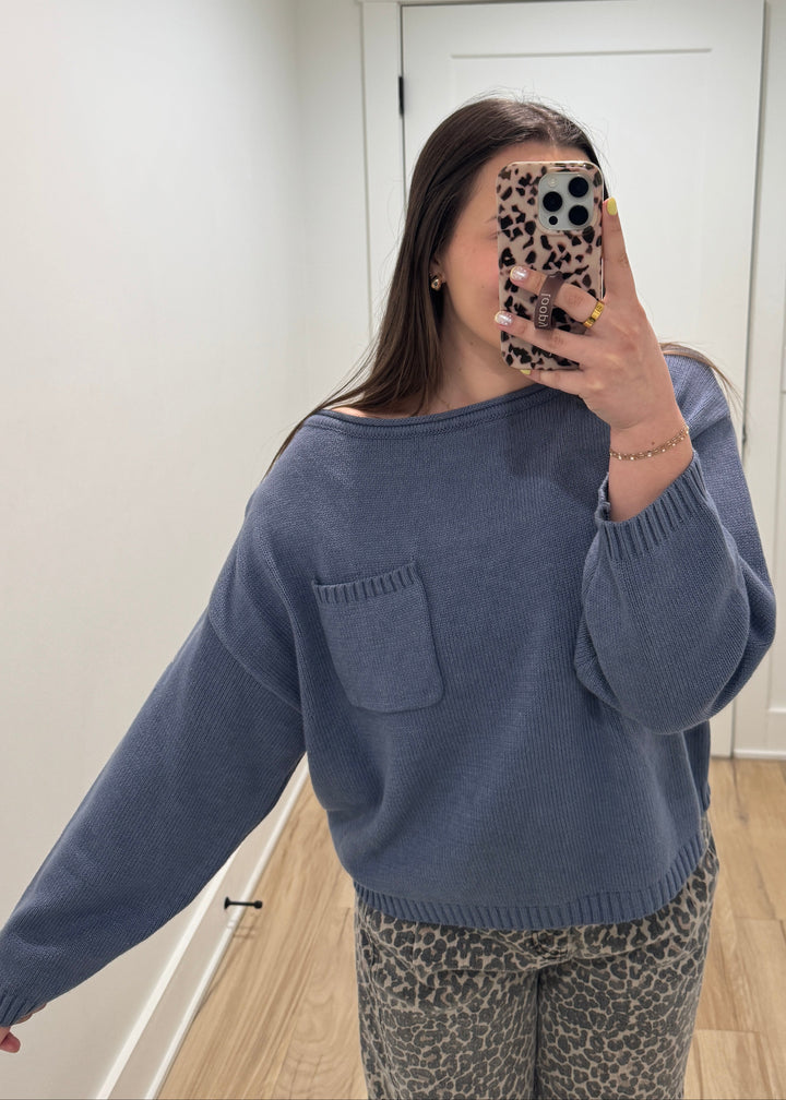 Dusty Blue Sweater