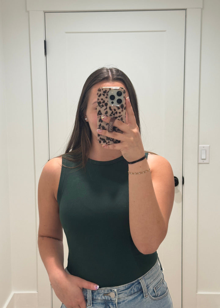 No Bad Days Bodysuit | Hunter Green, Grey, Dark Grey