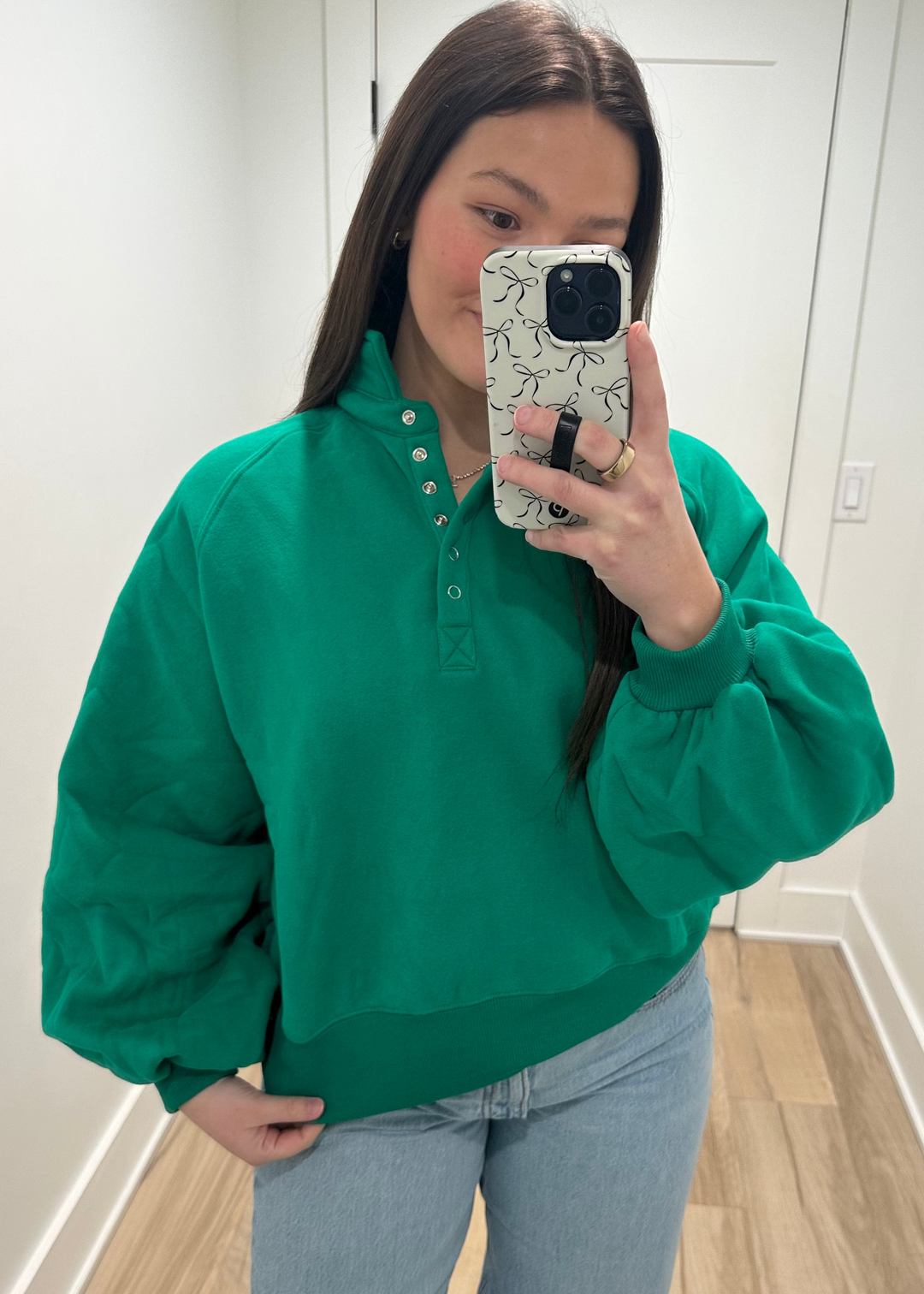 Fresh Start Button Pullover | Green, Pink, Lilac