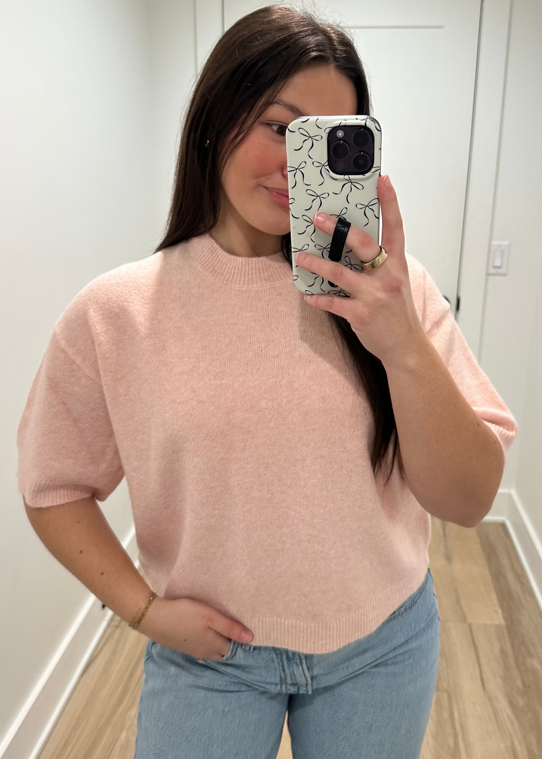 Parker Half-Sleeve Sweater | Blush, Oatmeal, Grey