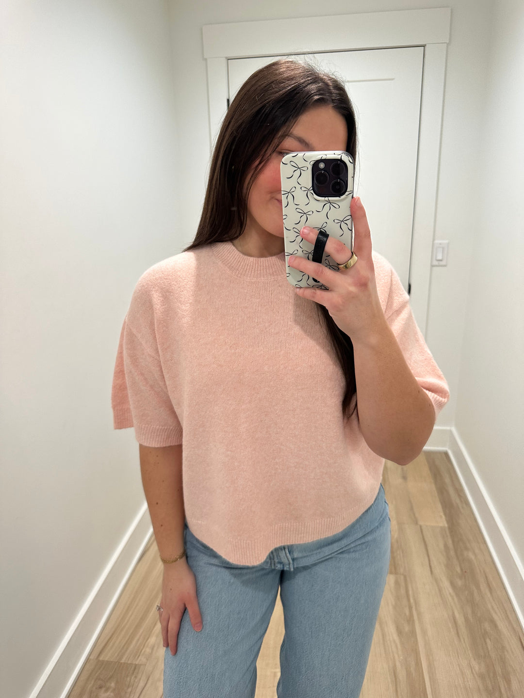 Parker Half-Sleeve Sweater | Blush, Oatmeal, Grey