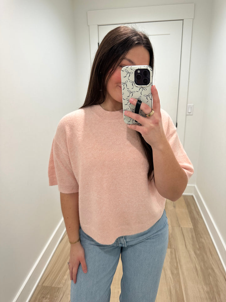 Parker Half-Sleeve Sweater | Blush, Oatmeal, Grey