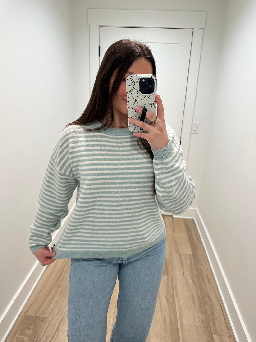 Soft Bloom Stripe Sweater | Coral, Lavender, Pink, Blue