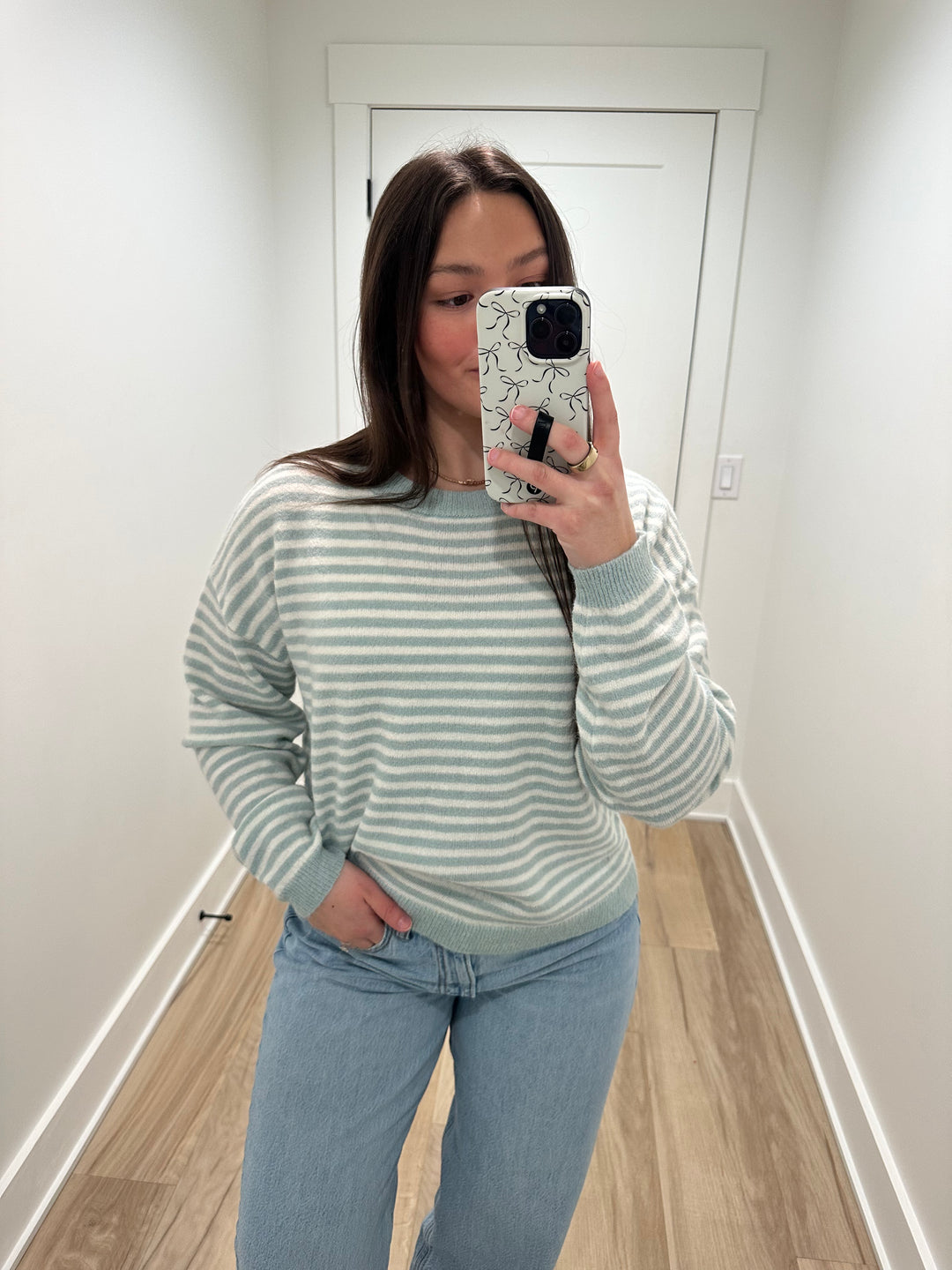 Soft Bloom Stripe Sweater | Coral, Lavender, Pink, Blue