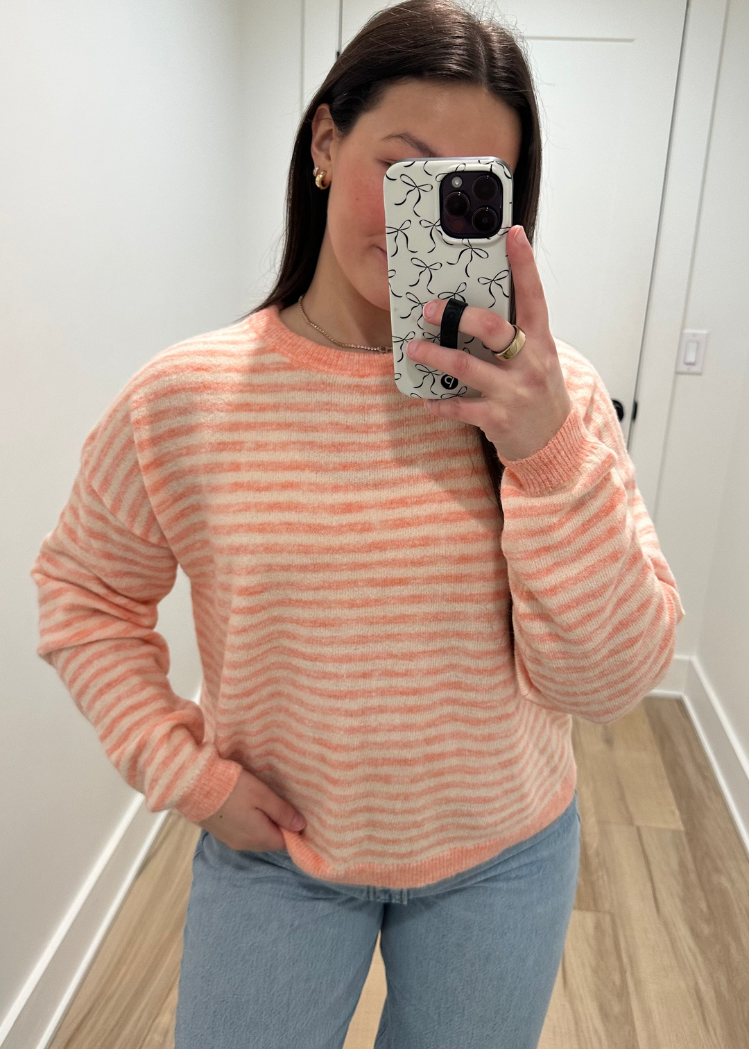 Soft Bloom Stripe Sweater | Coral, Lavender, Pink, Blue