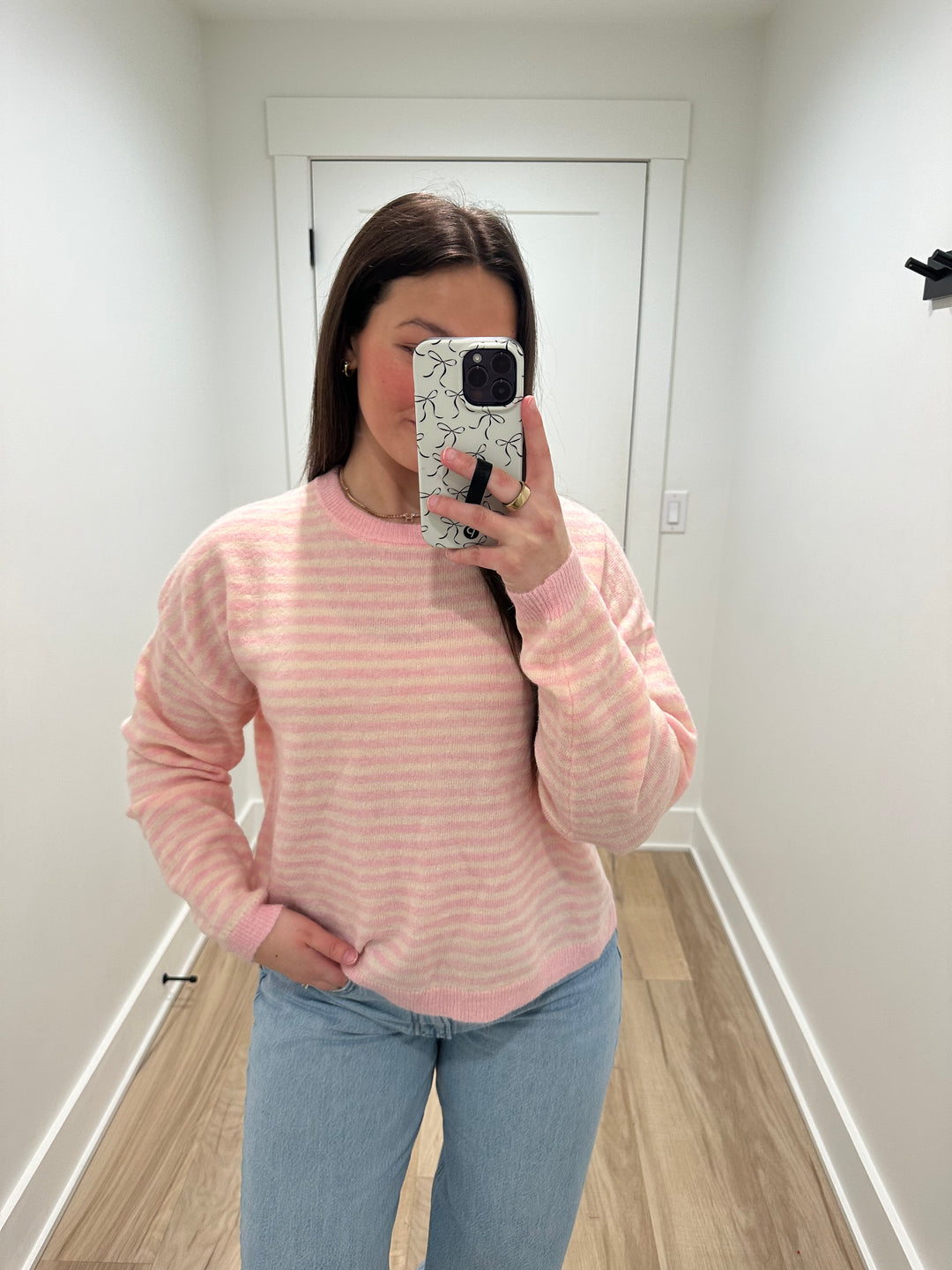 Soft Bloom Stripe Sweater | Coral, Lavender, Pink, Blue
