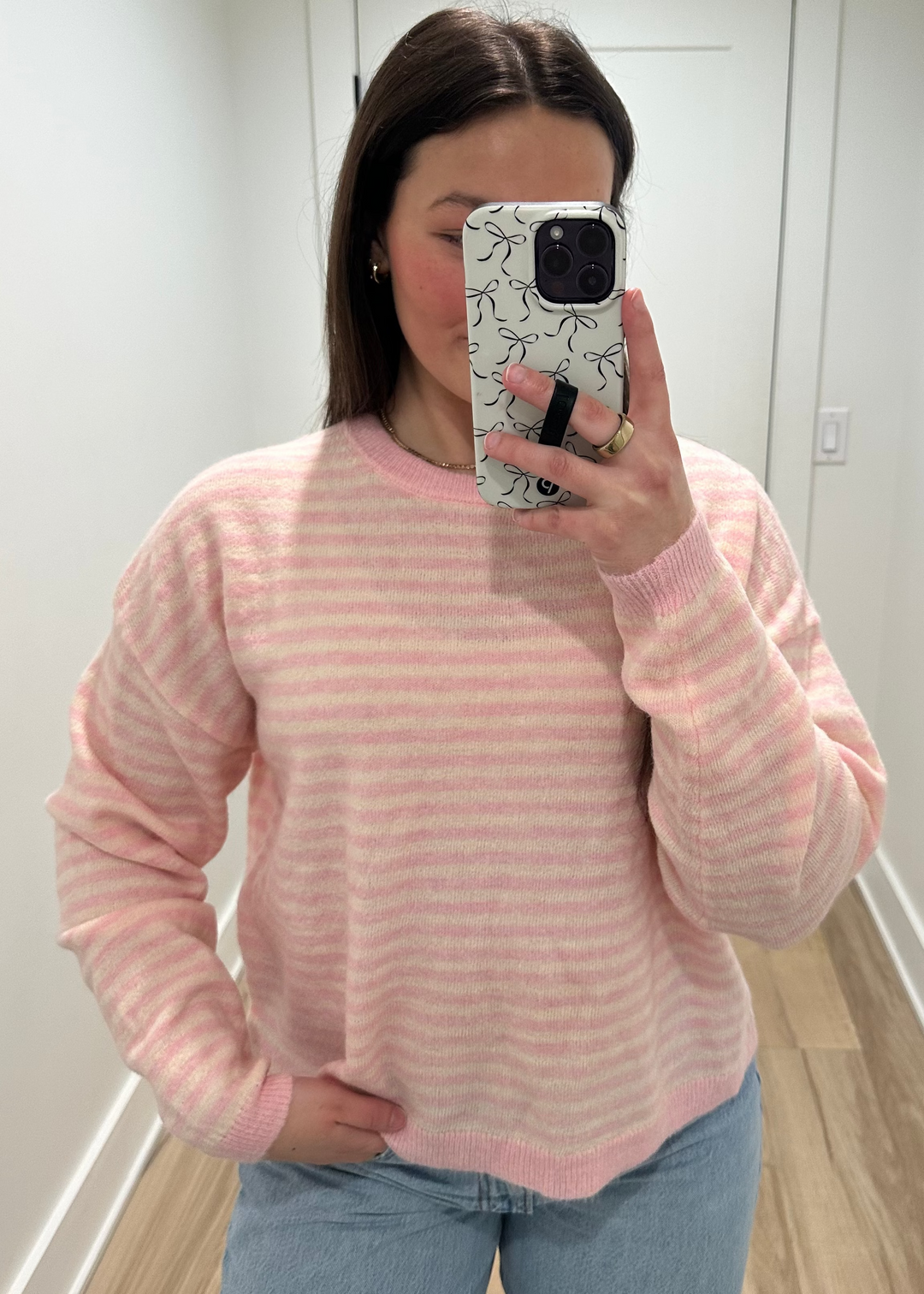 Soft Bloom Stripe Sweater | Coral, Lavender, Pink, Blue