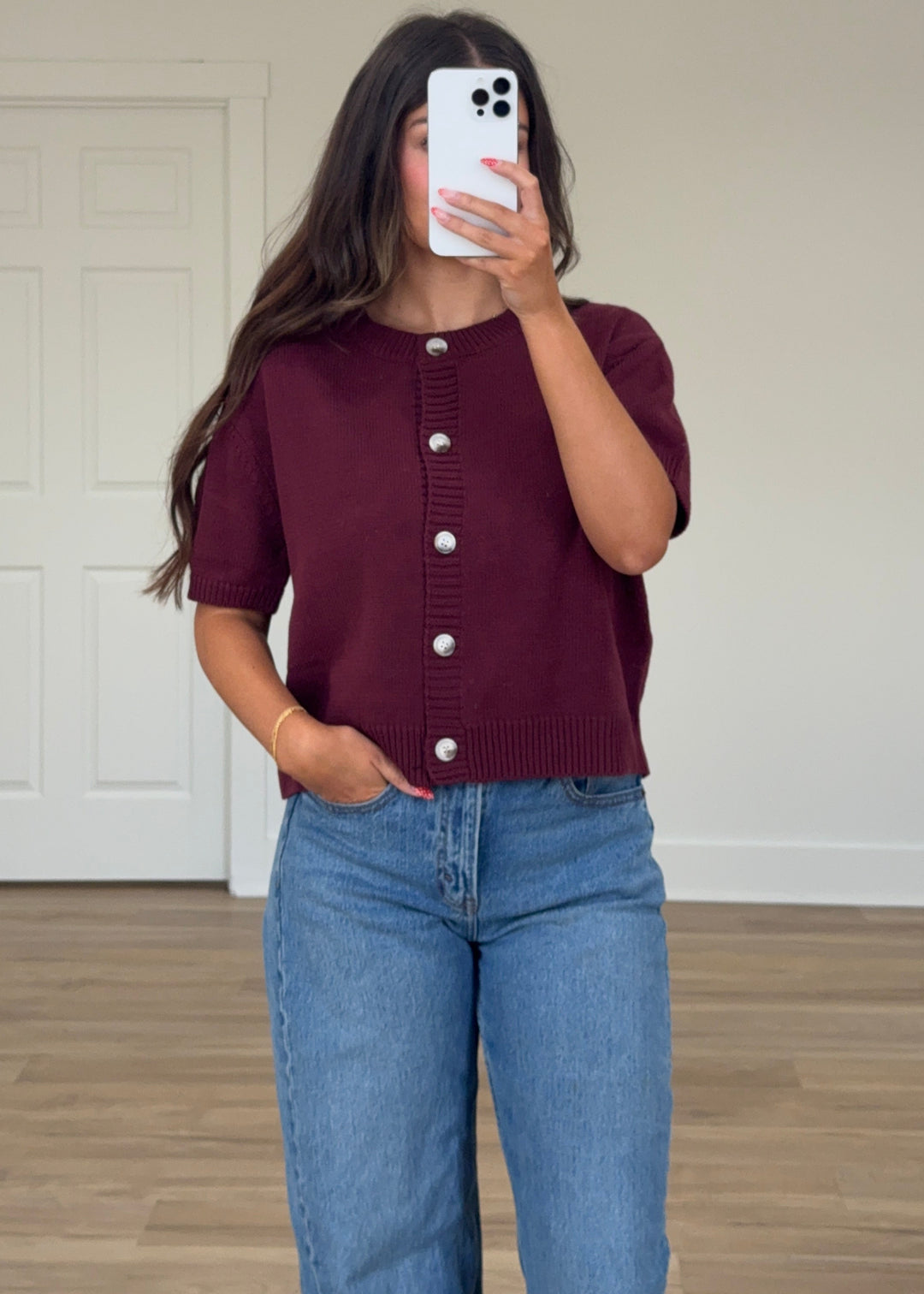 Burgundy Babe Cardigan