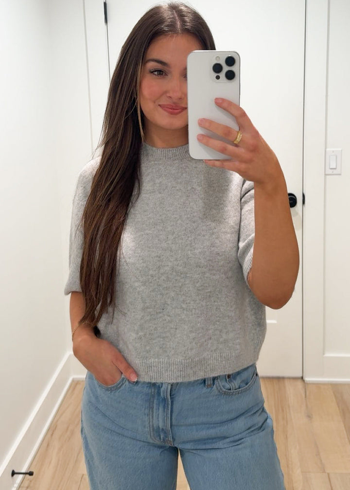 Parker Half-Sleeve Sweater | Blush, Oatmeal, Grey