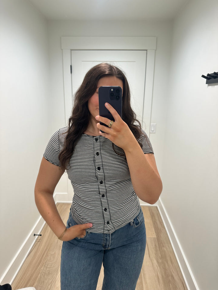 B&W Striped Top