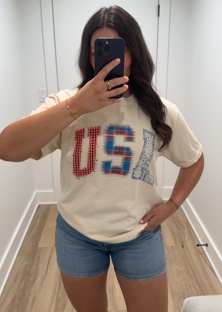 USA Patchwork Tee