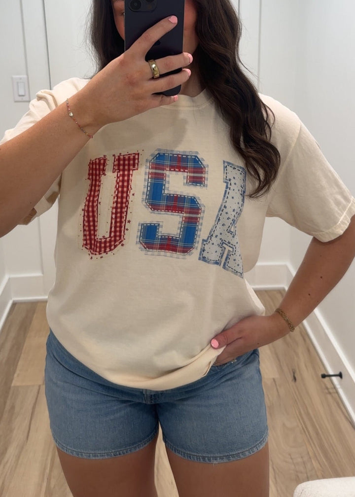USA Patchwork Tee
