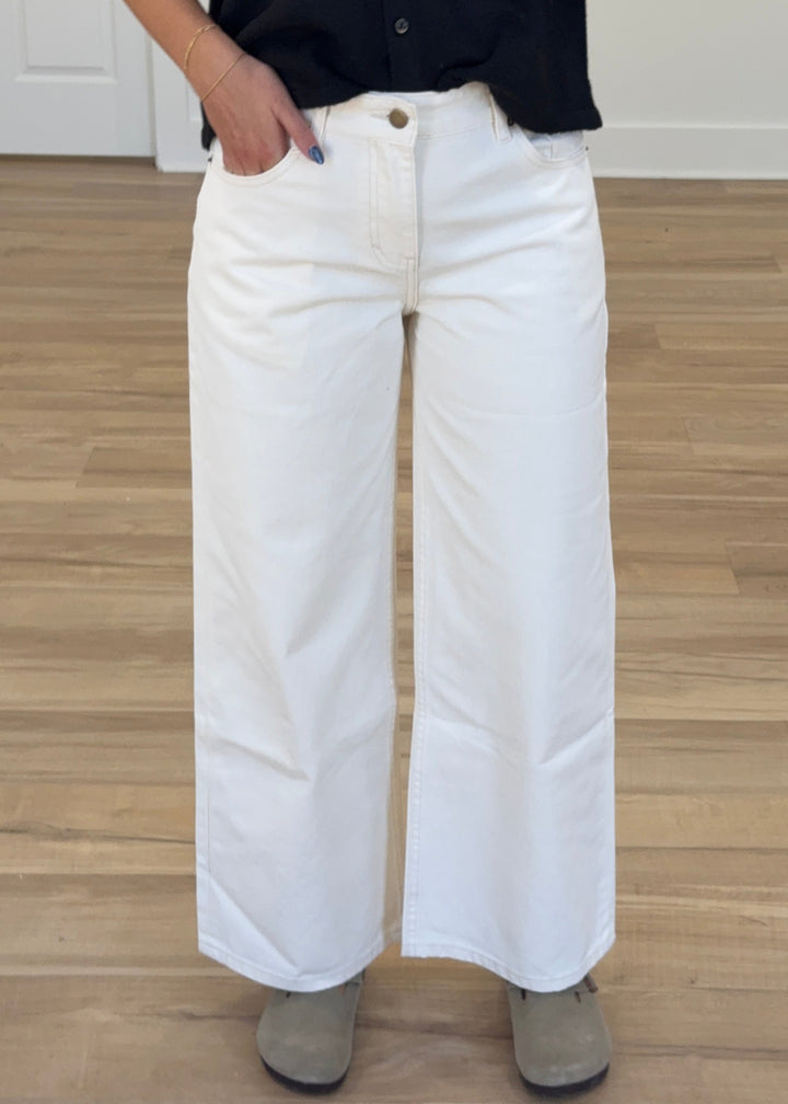 Vintage Canvas Wide Leg Jeans