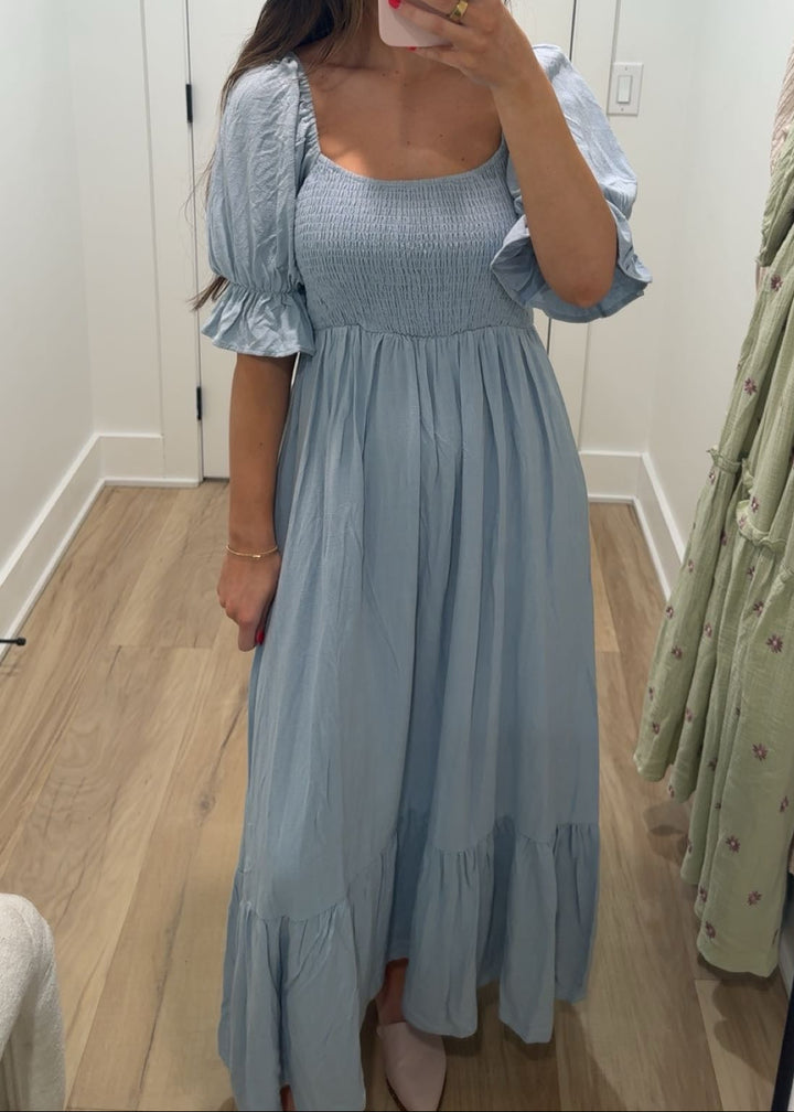Sunday Stroll Maxi Dress | Sage + Blue | Restock