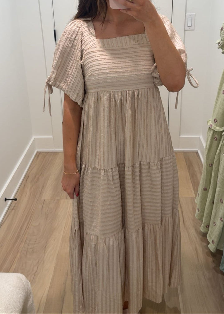 Lyla Textured Maxi Dress- RESTOCK