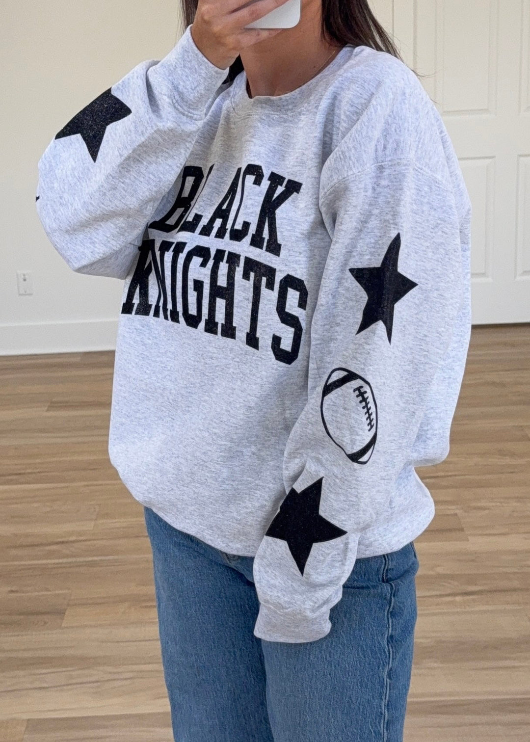 Black Knights Football Glitter Sweatshirt